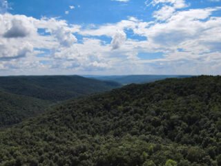 Scenic Bee Rock Lookout Point Offers a Panoramic View of a Rural Tennessee Valley