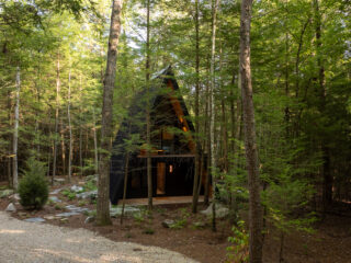 An Off-Grid, Modern A Frame Cabin Within Tennessee's Rural Hills